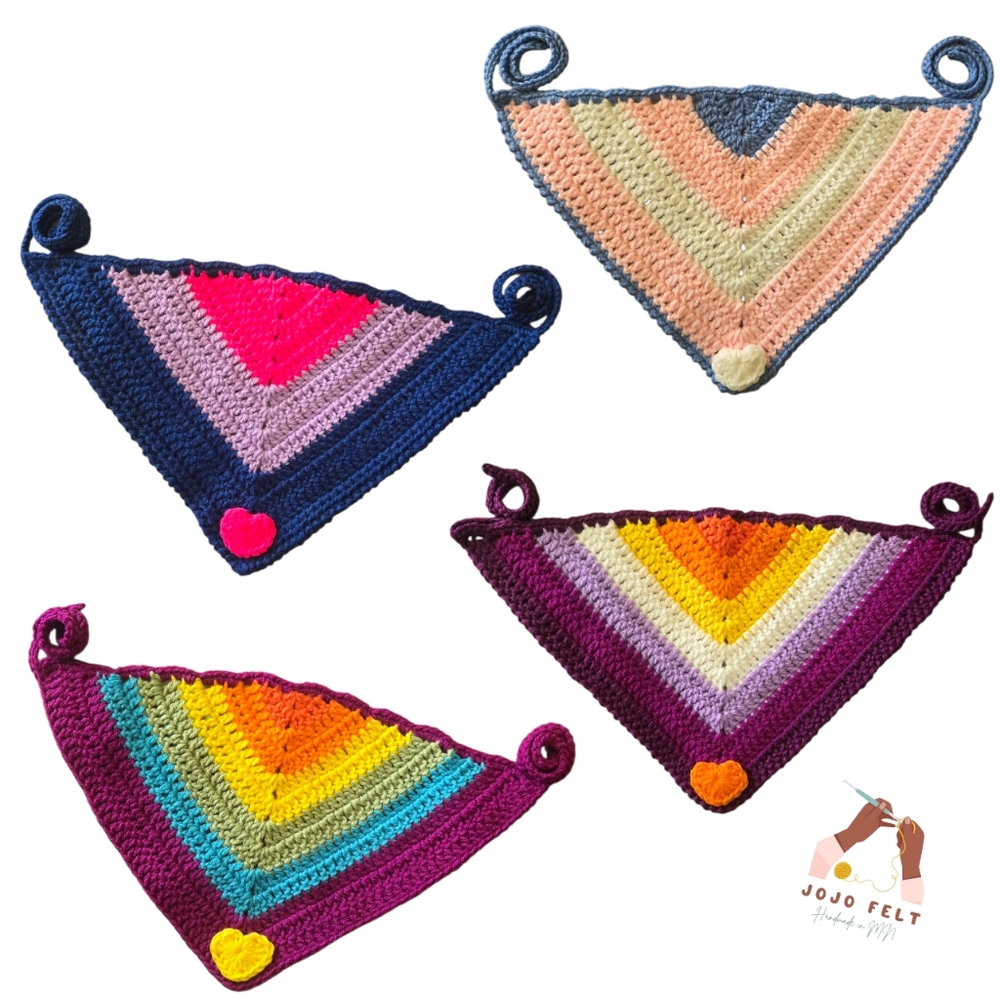 Pride Edition Crochet Hair Bandana's, HandmadebyMe, Adult, OFFERS WELCOME